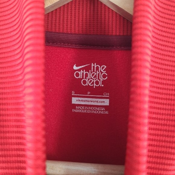 Nike The Athletic Dept. Men's Red Long Sleeve Zip-Up Track‎ Jacket Sz Small - Picture 3 of 8
